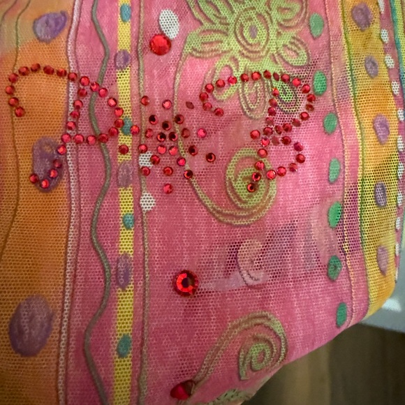 Piluca Bayarri Ibiza Multicolor Sheer Coverup Dress,Long Sleeves & side Slits. - Picture 10 of 11